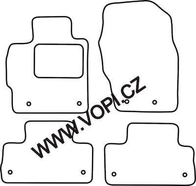 Textil-Autoteppiche Mazda CX-7 diesel 2009 - Autofit (2854)